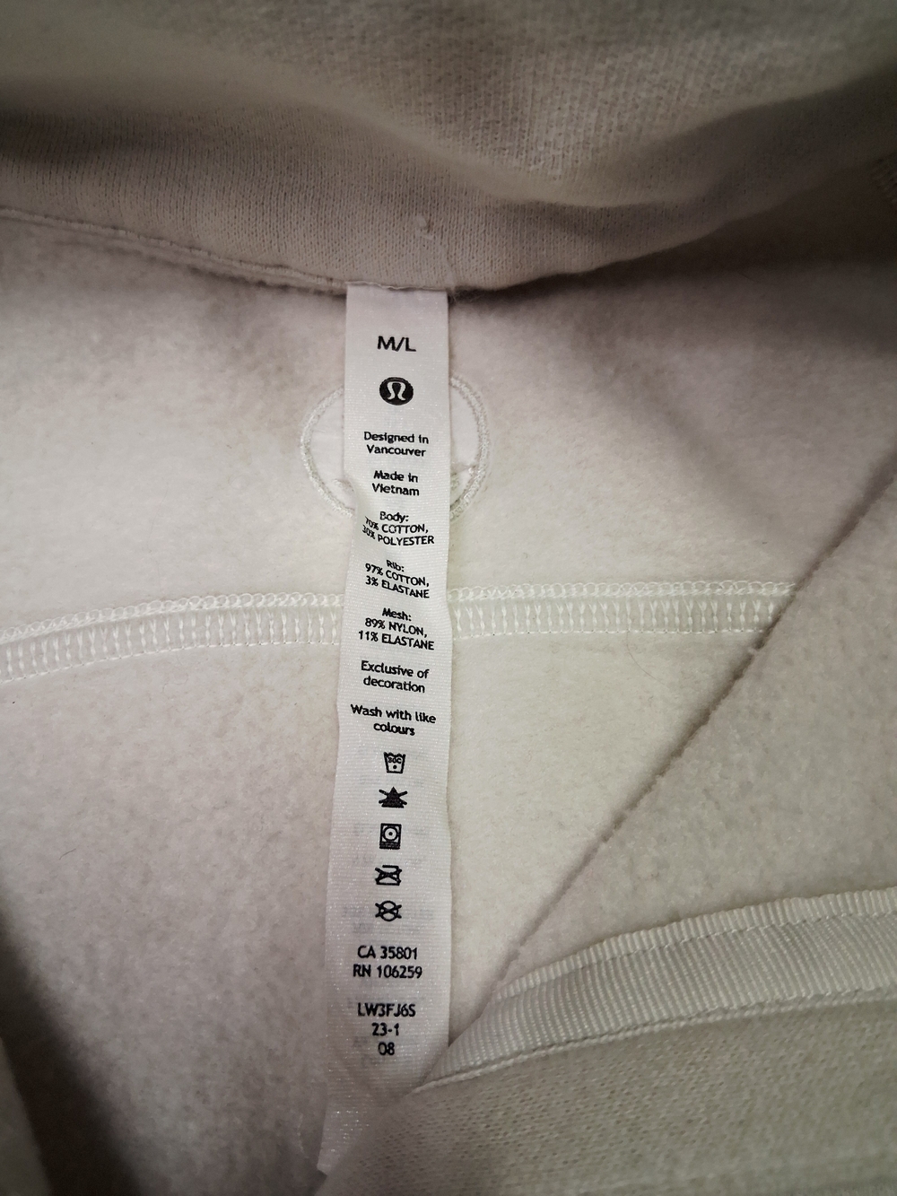 lululemon athletica Women's Half-Zip Pullover - Cream - Picture 6 of 12